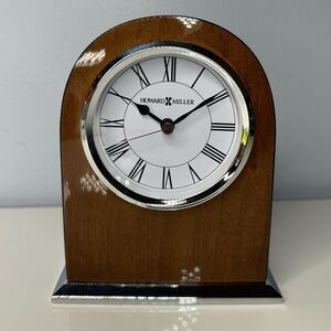 Howard Miller The Palermo Table Clock Walnut Veneered Piano Finish